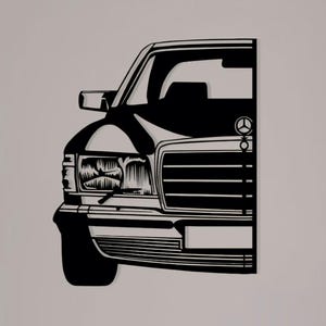 Painting Mercedes-Benz w126, Painting Mercedes w126, w126, Wooden wall decor, Wooden wall art, Wall decor, w126 Wall art, w126 Home decor.