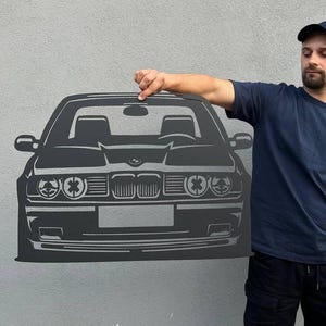 Painting E34, E34 Wooden wall decor, E34 Wooden wall art, E34 Wall decor, E34 Wall art, Painting 5 series, E34 Wooden Painting, Gift for Man