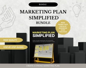 Marketingplan Vereinfachtes Bundle: Erstellen, Umsetzen, Optimieren Sie Ihre Marketing Strategie mit Ebook, Workbook, Checklist & AI Prompts