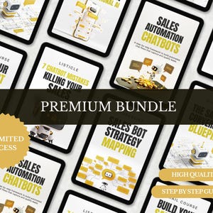 Sales Automation Chatbot Bundle | Conversational AI Strategy White Label | Lead Gen Ebook AI Prompts Toolstack ZIP