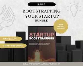 Bootstrapping Your Startup Bundle |Ebook Workbook & Checklist for Entrepreneurs |Startup Business Growth - Revenue Toolkit, Marketing Course