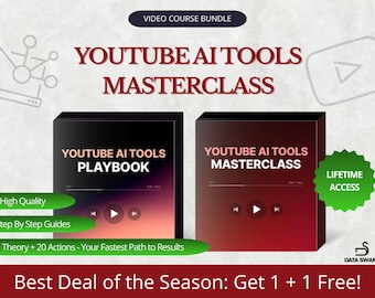 YouTube AI-Tools Meisterklasse & Playbook | 2-in-1 Videokurs + Tutorials | KI für YouTube-Wachstum, Erstellung von Inhalten, Marketing-Optimierung