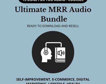 MRR Audio Course Bundle, Resell Rights, Faceless Digital Marketer, Education Audios, Passive Income, Guide, Starter Kit Master Resell Rights