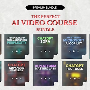 Best 2025 AI Video Course Bundle: Sell, Passive Income, Digital Marketing & Business Tools, AI Bundle, Ai model, Ai