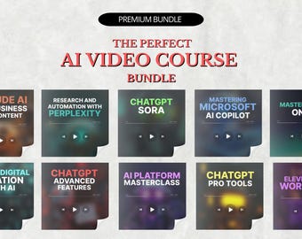 Best 2025 AI Video Course Bundle: Sell, Passive Income, Digital Marketing & Business Tools, AI Bundle, Ai model, Ai