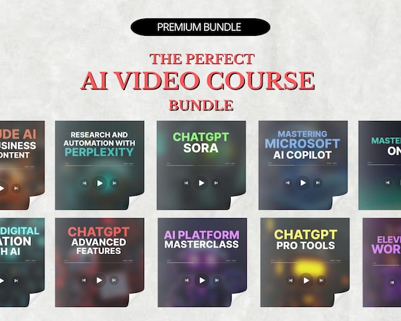 Best 2025 AI Video Course Bundle: Sell, Passive Income, Digital Marketing & Business Tools, AI Bundle, Ai model, Ai