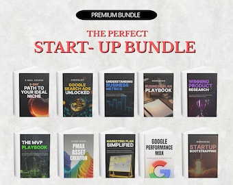 Ultimate Startup Bundle for Entrepreneurs – Business Plan Template, AI Prompts, Toolstack, Guide, Checklist & Ebook, Ai bundle