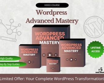 WordPress Fortgeschrittene Beherrschung | Professionelle Websites erstellen | Seo, Sicherheit, Elementor | Video- natürlich ZIP