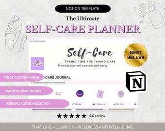 PLR Self-Care Planner 2025 Wellness Tracker | Digital Self-Care Workbook & Routine Organizer