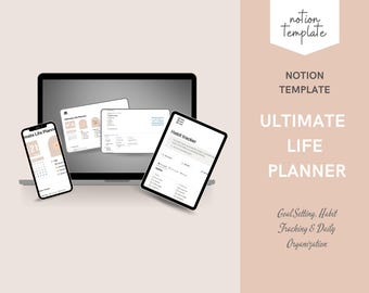 The Best 2025 Ultimate Life Planner Notion Template - Goal Setting, Habit Tracking & Daily Organization