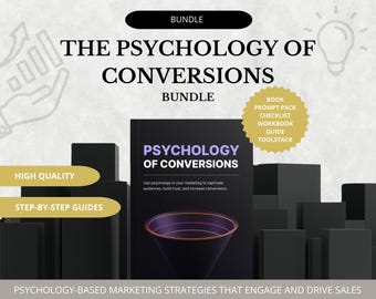 Psicología de las conversiones - Paquete de marketing / Libro electrónico, cuaderno de ejercicios, indicaciones y herramientas para impulsar las ventas mediante la psicología del comprador /
