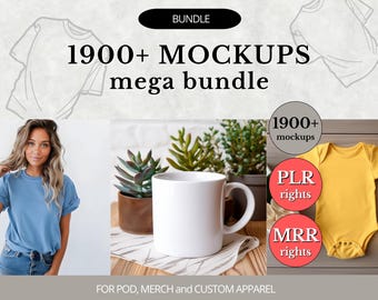 1900+ Mockup Mega Bundle: T-Shirt, Mug & More (High-Res JPGs)