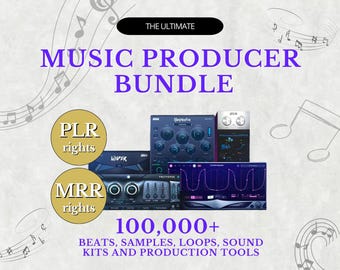 100K Music Producer Bundle: Royalty-Free Beats, Samples, Loops, PLR, MRR, Resale Rights, Video Sound Effects.