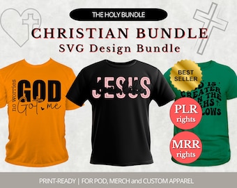 Christian SVG Bundle - Bible Verse, God Quotes PNG, Sublimation & Cricut Cut Files - Digital Download