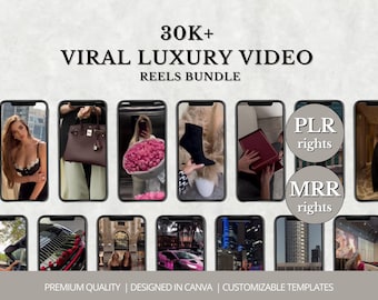 Pacchetto di oltre 30.000 video di lusso virali / Milionari, auto, yacht per TikTok, Instagram, YouTube, video PLR, video MRR, reddito passivo