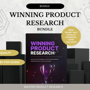 Winning Product Research Marketing Bundle - video course cover, instant digital download