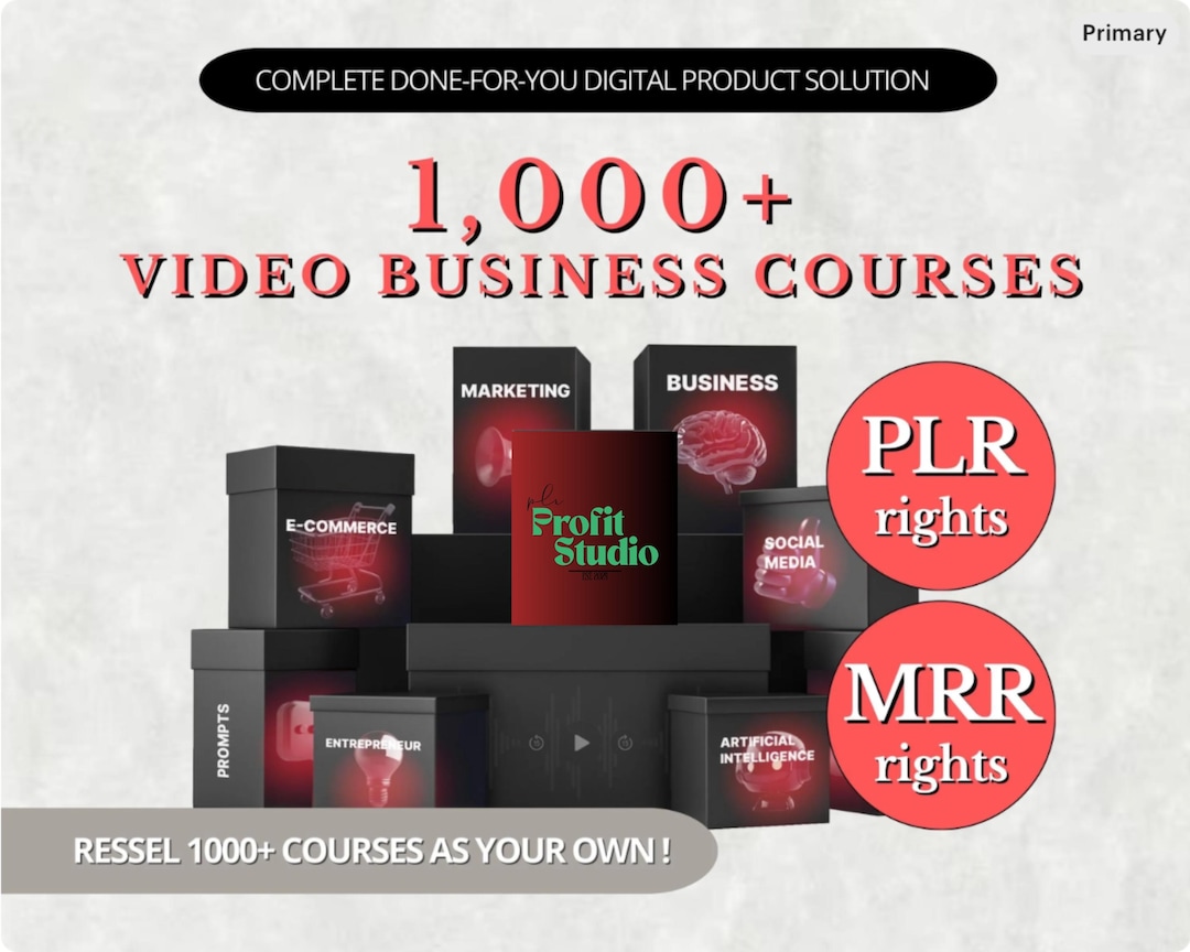 Best PLR, MRR Video Course Bundle, Commercial Use, Passive Income ...