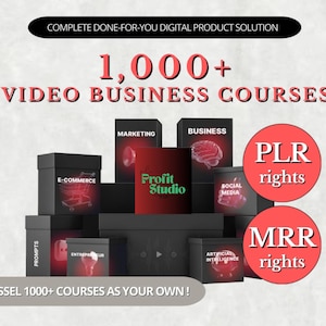 Najlepszy pakiet kursów wideo PLR i MRR, zastosowanie komercyjne, dochód pasywny, kurs edukacyjny, bezosobowy marketing cyfrowy, prawa odsprzedaży, biznes