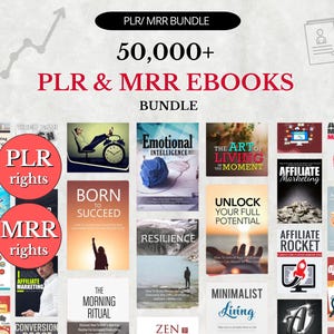 50,000+ Ebooks Bundle PLR & MRR – Massive Digital Library for Entrepreneurs | Resell - Rebrand Rights Included, Mega Ebook Bundle, PLR Books