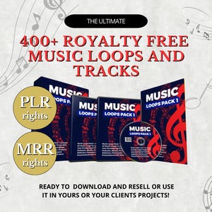 Best Music Loops PLR, MRR Bundle Resell Rights Music for Creators Digital Tracks Background Pack Tools for Videos Podcast Tracks