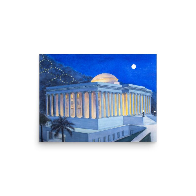 The Seat of the Universal House of Justice - At Night - Poster
