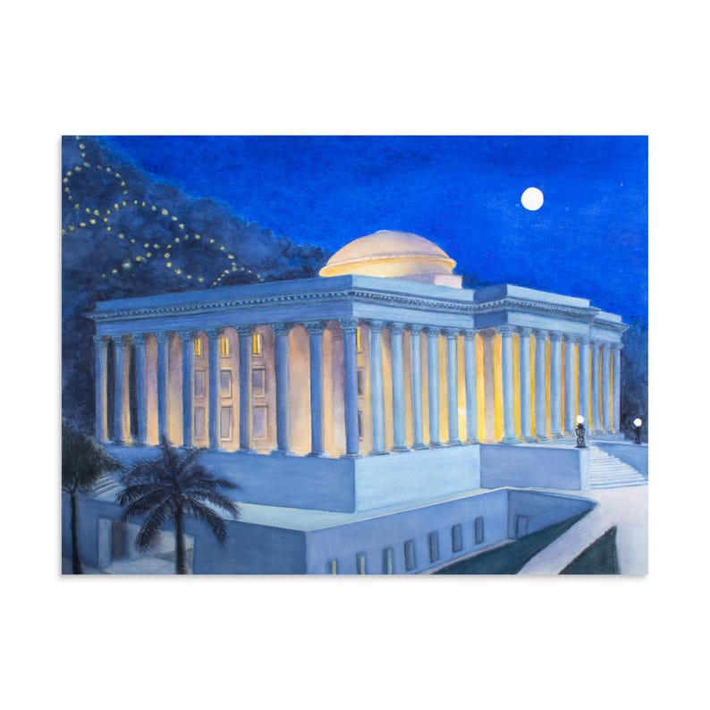 The Seat of the Universal House of Justice - At Night - Poster