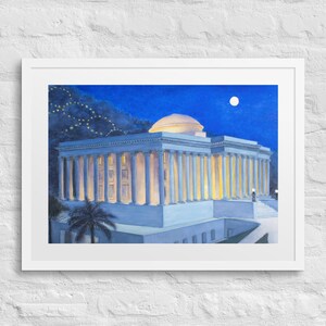 The Seat of the Universal House of Justice - At Night - Framed Poster