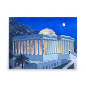 The Seat of the Universal House of Justice - At Night - Poster