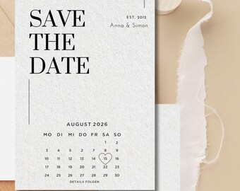 Save-the-Date Card Wedding, Digitally Customizable Save-the-Date Card. Digital Download Save-the-Date Card, Customizable Save-the-Date Card