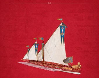 Le Soleil Royal Wooden Ship Model Plans, 1:60 Scale (Digital