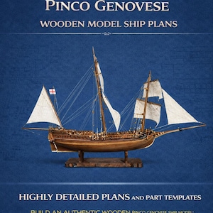Pinco Genovese Wooden Ship Model Plans, 1:60 Scale (PDF-TIF Download)