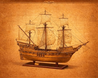 Golden Hind Wooden Ship Model Plans, 1:60 Scale (instant Download
