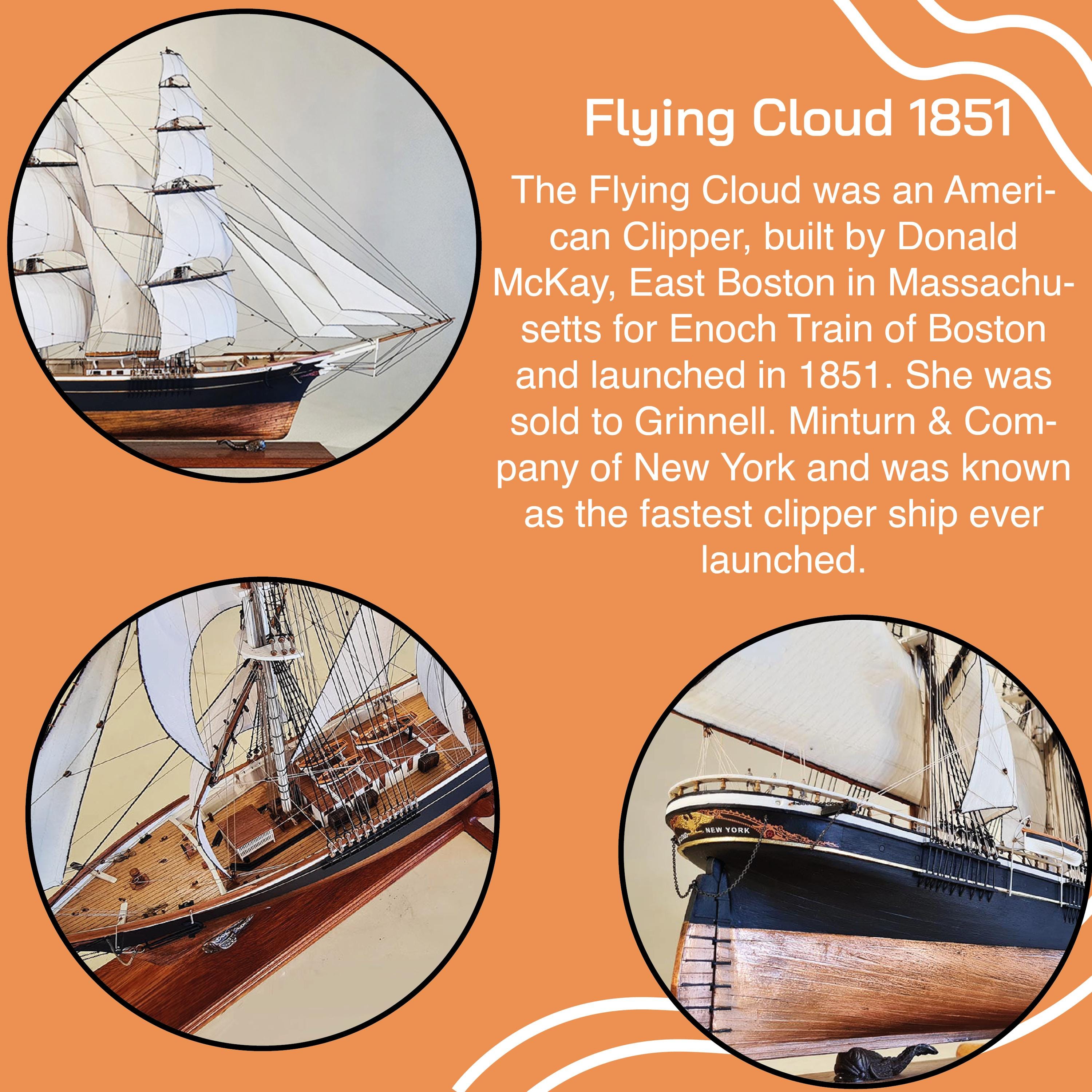 Flying Cloud 1851 Wooden Ship Model Assembly Plans (digital
