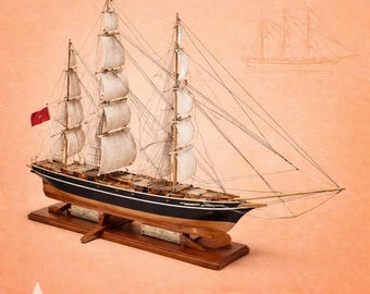 Cutty Sark Wooden Ship Model Plans, 1:60 Scale (digital Download