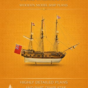 HMS Falmouth Wooden Ship Model Plans, 1:60 Scale (Digital Download)
