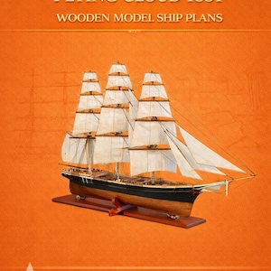 Flying Cloud 1851 Wooden Ship Model Plans, 1:60 Scale (Instant Download)