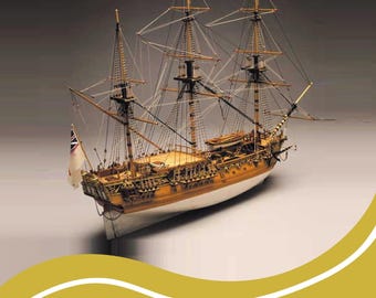 船・ボート The  Yacht CAROLINE 1749 Royal Caroline 1749 Ship Model Assembly Plans: High