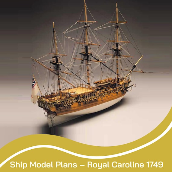 Royal Caroline 1749 Wooden Ship Model Assembly Plans | 7