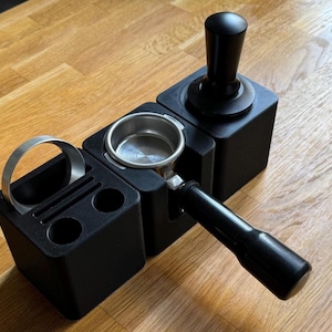 Modulare Tamping Station 58mm Siebträger | Magnetische Barista Ablage Set 3-teilig | Espresso Zubehör Halter | Kaffee Geschenk