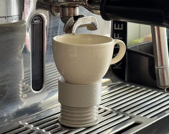 Supporto regolabile per portafiltri | Altezza regolabile 30–50 mm | Supporto per tazzina da espresso | Accessorio per barista | Porta tazze da caffè