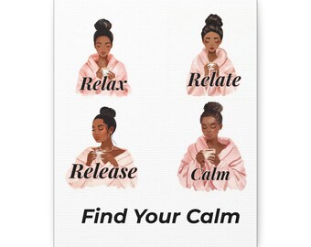 Find Your Calm Wall Art Stretched Canvas- Relax