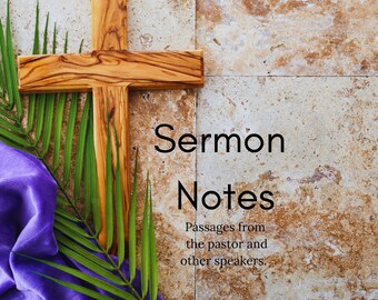 Sermon Notes Journal- Cross Small 6.25" x 9.25" (15.88 x 23.5 cm)