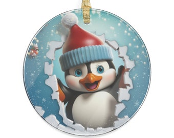 Winter Penquin Acrylic Ornaments