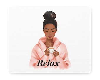 Relax, Relate, Release Wall Art Stretched Canvas- Relax