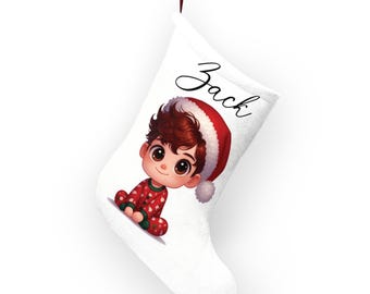Santa Baby Personalized Christmas Stocking Boy 2