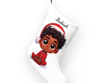 Santa Baby Personalized Christmas Stocking Boy