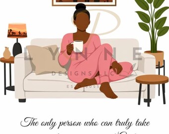 Relax and Unwind Canvas Print Matte Canvas, Stretched | Cozy Loungewear & Mug Wall Art