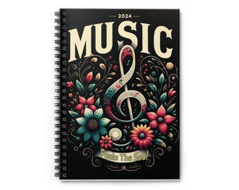 Music Fuels The Soul Spiral Notebook - Ruled Line