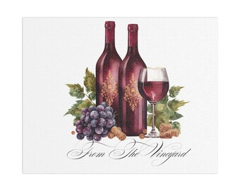 From the Vineyard wine bottles Canvas