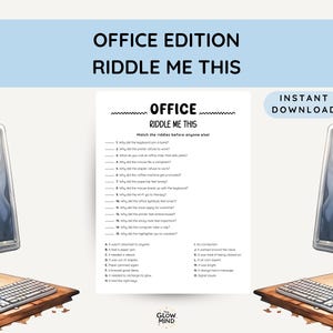 Office Riddle Game Printable, Fun Icebreaker for Work Parties, Team Building Game Download, Workplace Riddle Challenge, Office Riddle Fun